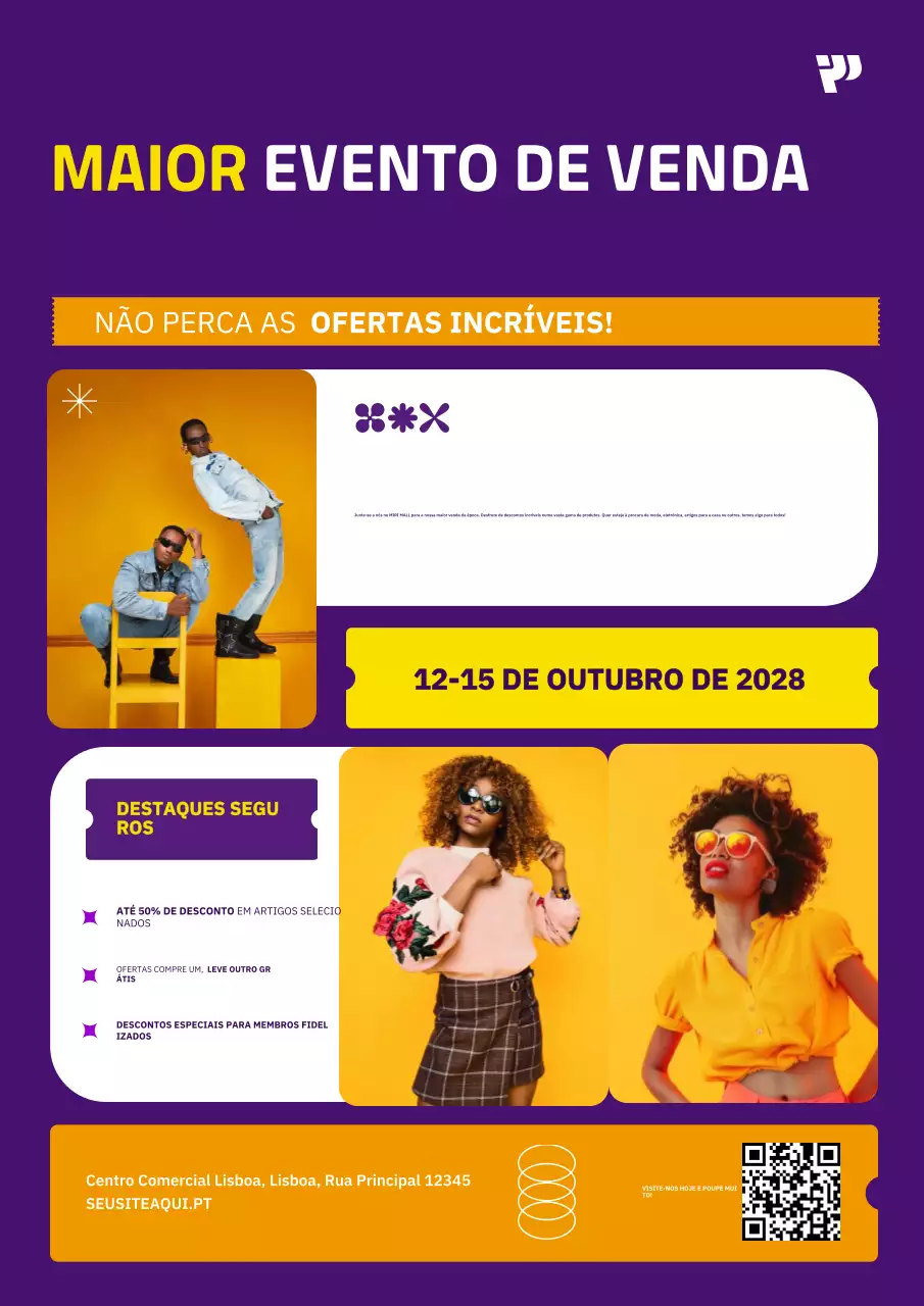 roxo moderno venda promoção