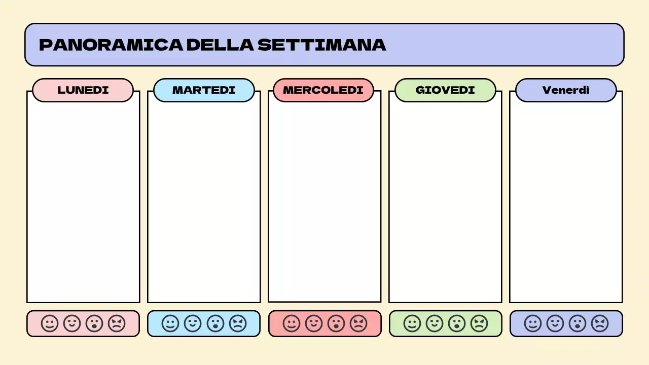 Presentazione dell'agenda di classe in pastello minimalista