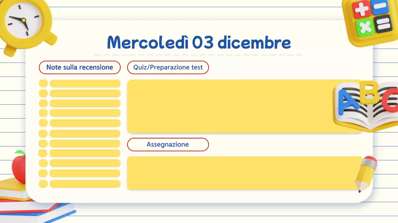 presentazione dell'agenda della classe di istruzione 3d beige semplice