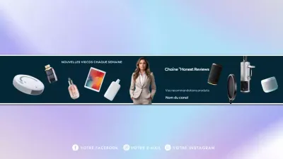 Promotion de produits modernes bleus