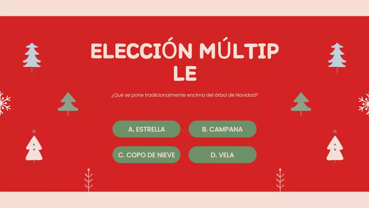 Presentación navideña retro roja