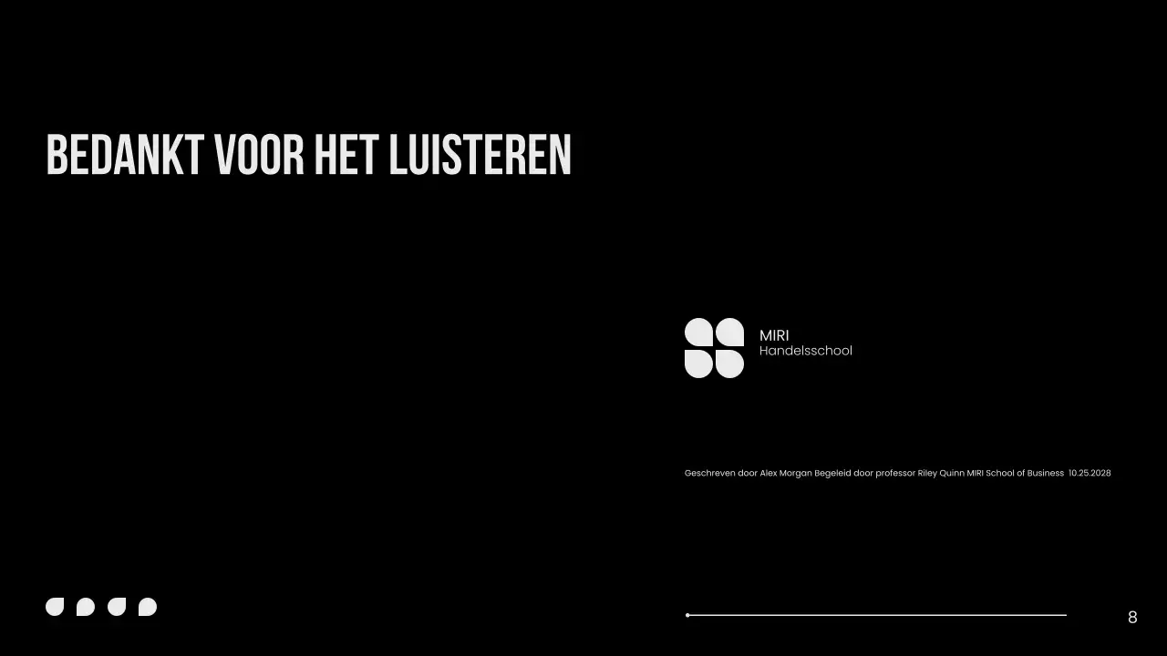 Zwart-wit Minimal Thesis Publiciteit
