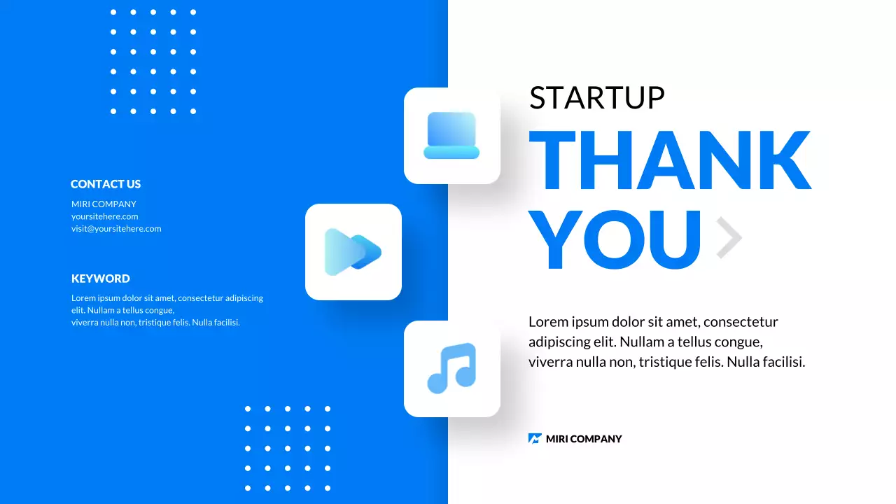 블루 모던 스타트업 피치 프로모션 프리젠테이션