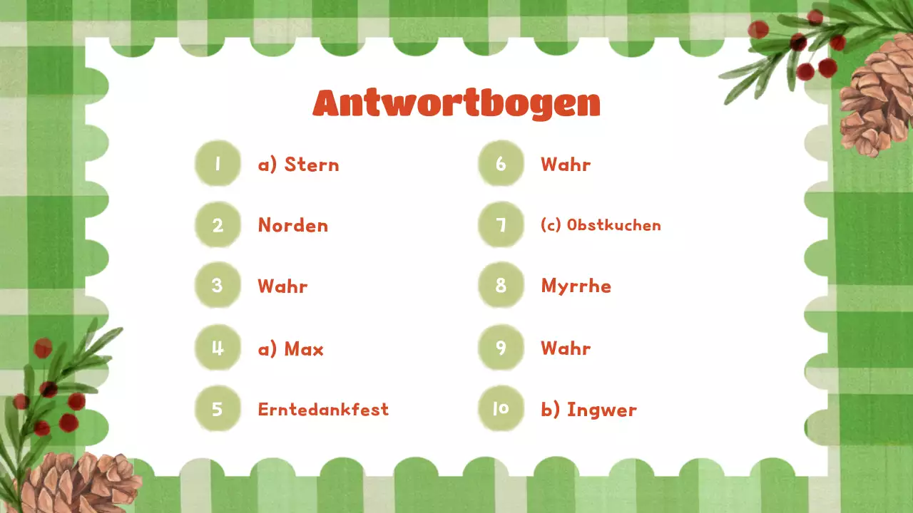 grüne festliche Weihnachtspräsentation