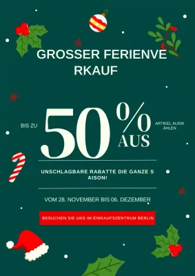 Grüner Festtagsverkaufsaktion