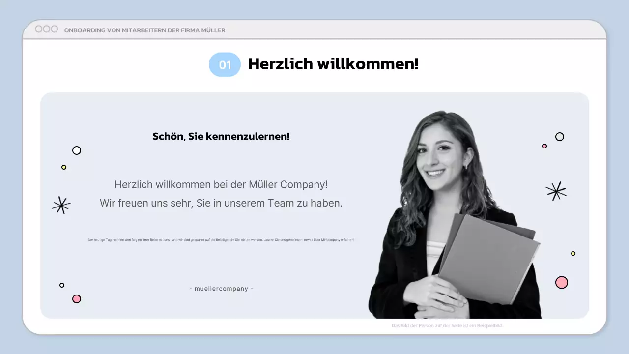 blaue moderne Business-Präsentation