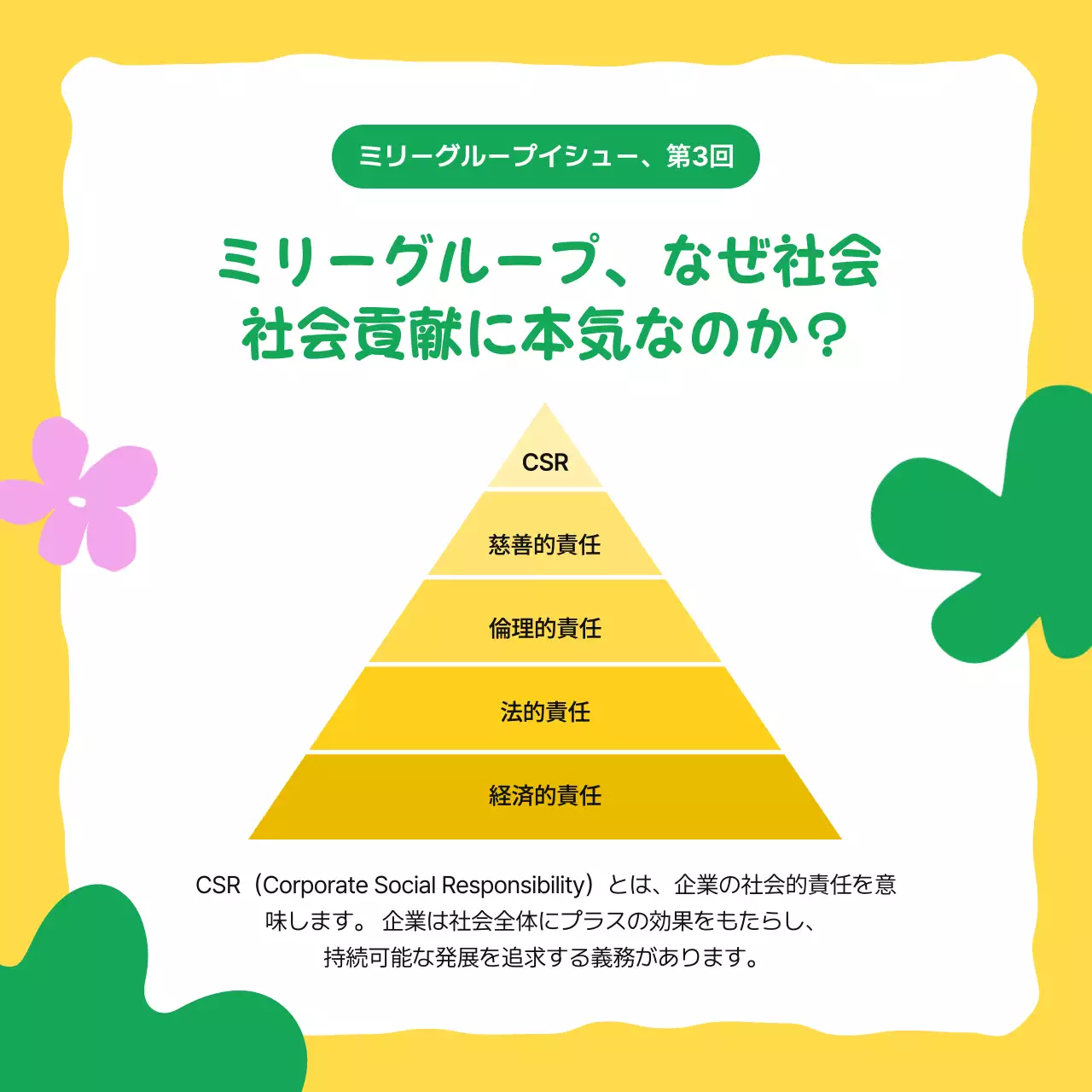 黄色 かわいい 環境 プラン Instagram カルーセル