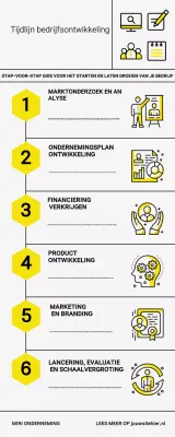 Minimalistische professionele tijdlijn infografieken voor bedrijfsontwikkeling