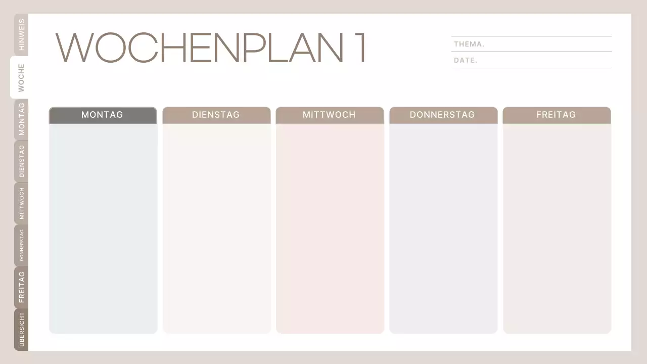 Beige Minimalist Klasse Planer Zeitplan