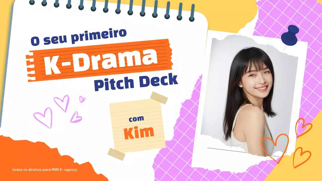 Pitch Deck de K-Drama na moda e divertido