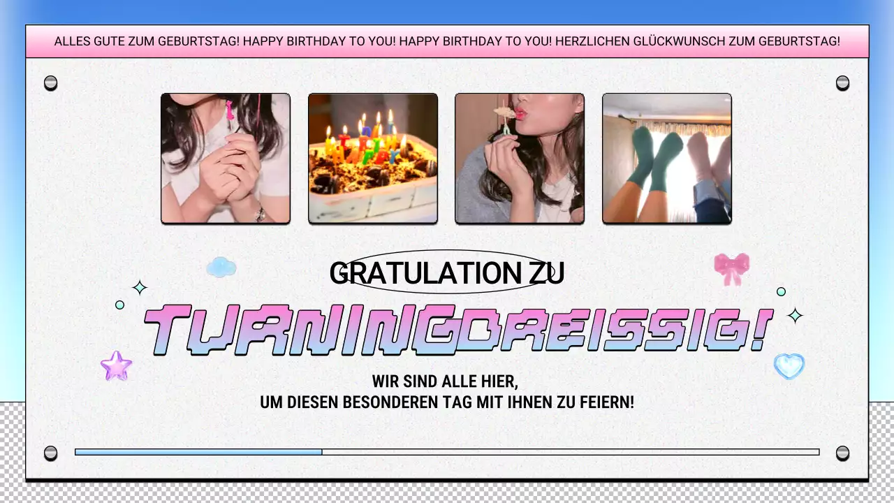 lila retro geburtstag design