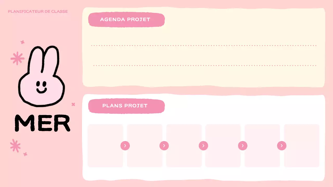 agenda de classe rose et mignon