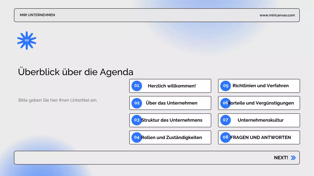 blaue moderne Business-Präsentation