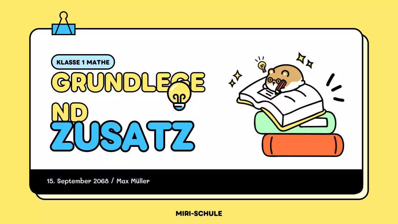 gelbe spielerische bildung Vorlage