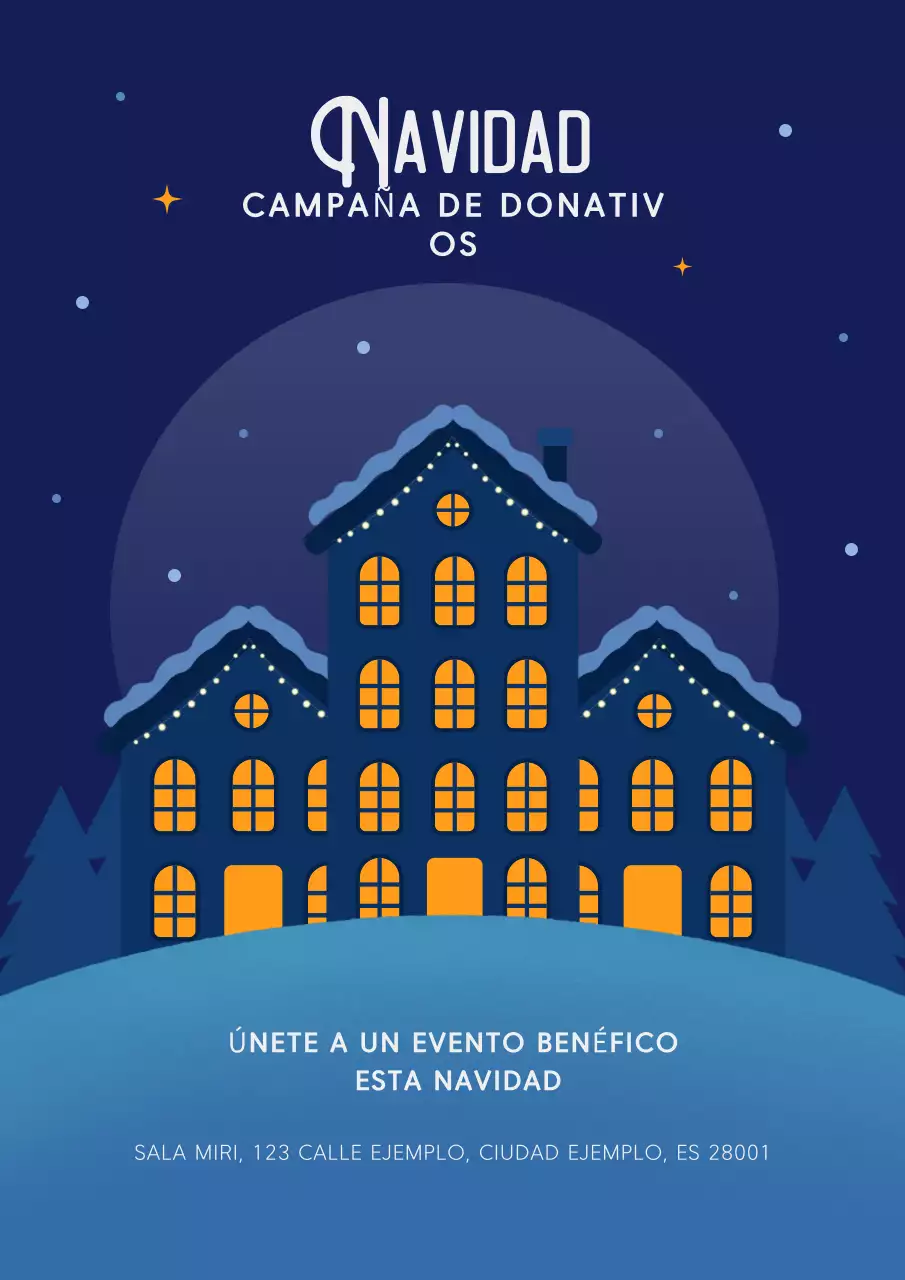 blue modern christmas charity event