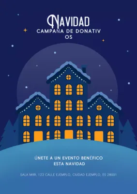 blue modern christmas charity event