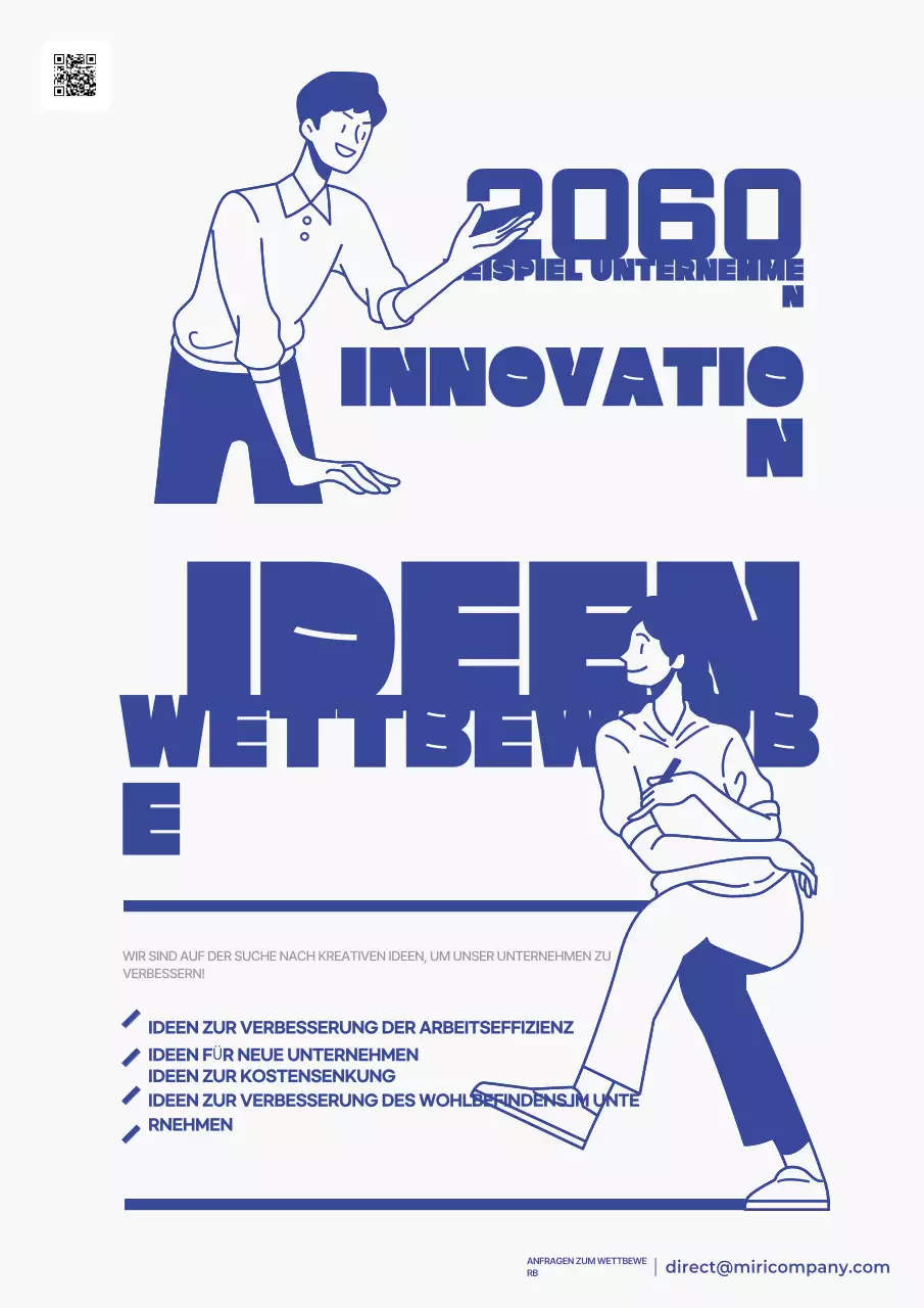 Werbung für den Wettbewerb Blue Modern