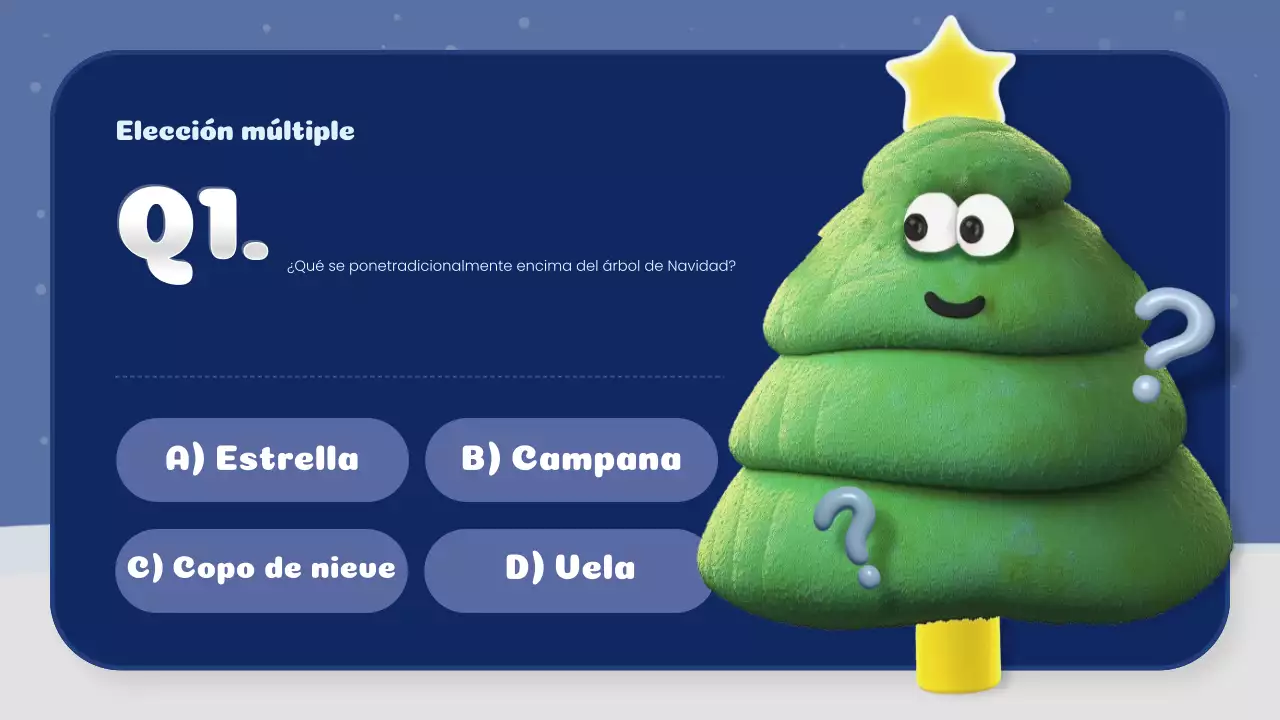 navy and white creative christmas quiz class