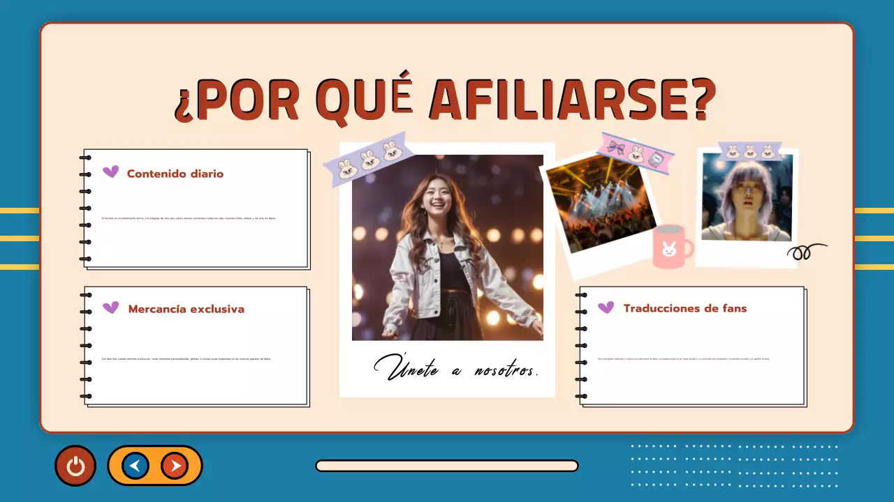 beige azul retro drama presentación