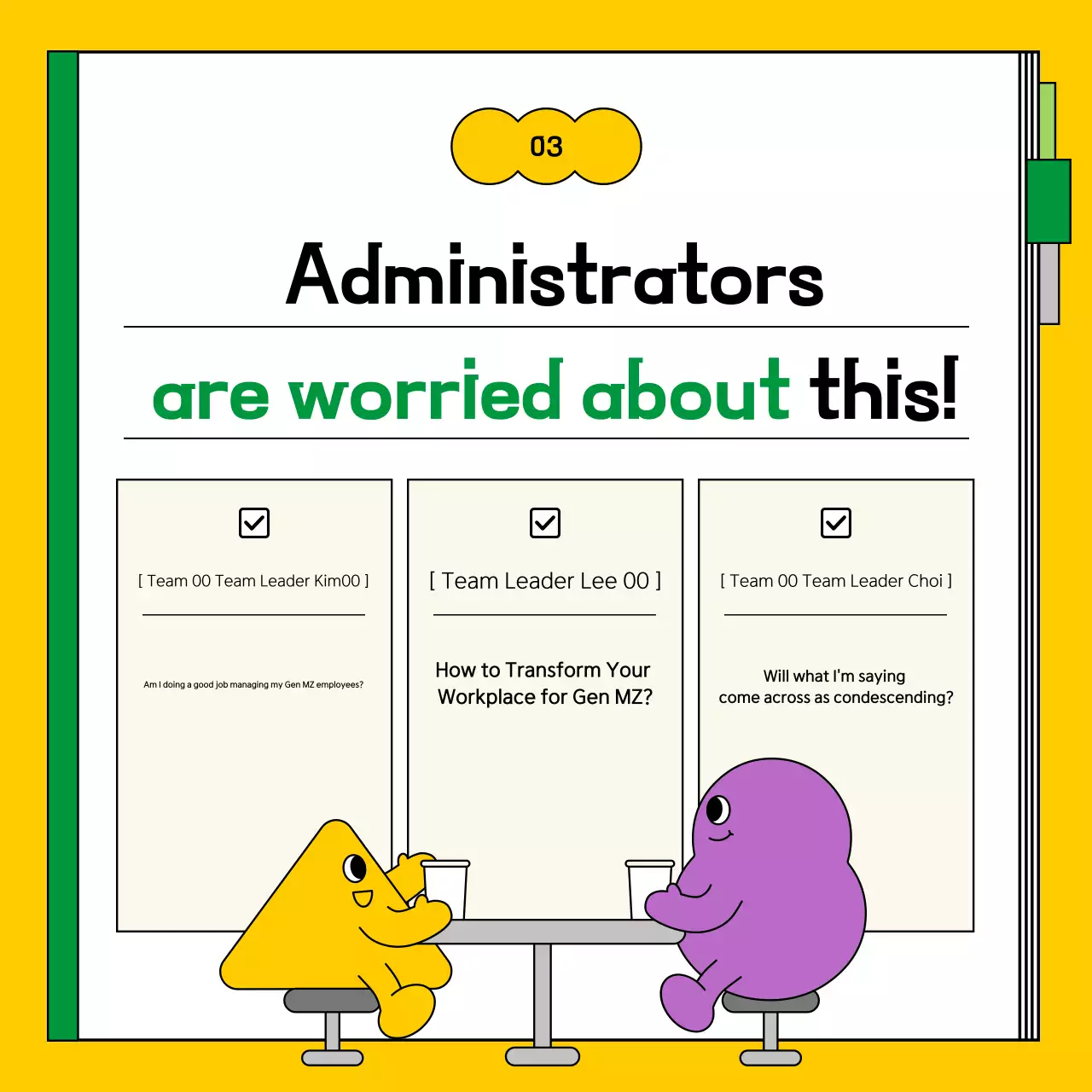 Guia de local de trabalho moderno amarelo Instagram Carousel