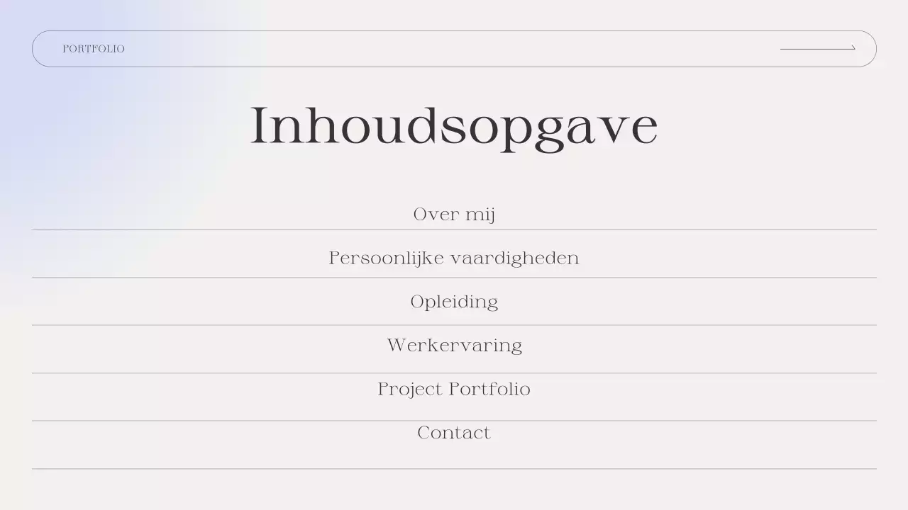 grijze moderne portfoliopresentatie