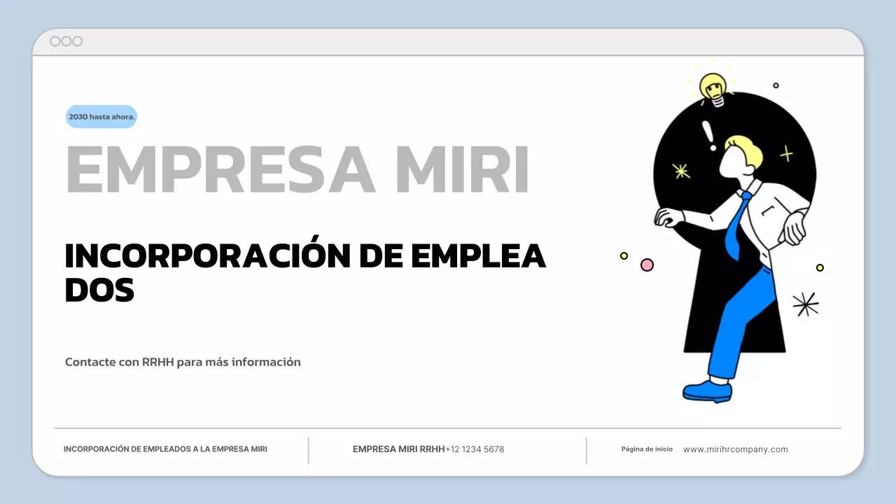 presentación de empresa moderna azul