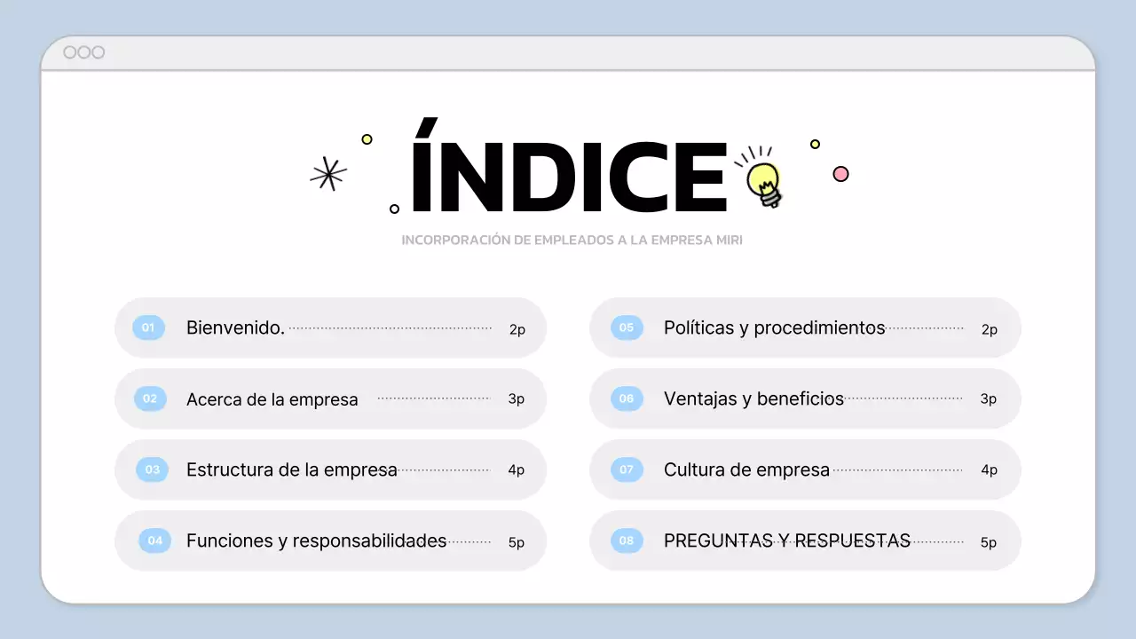 presentación de empresa moderna azul