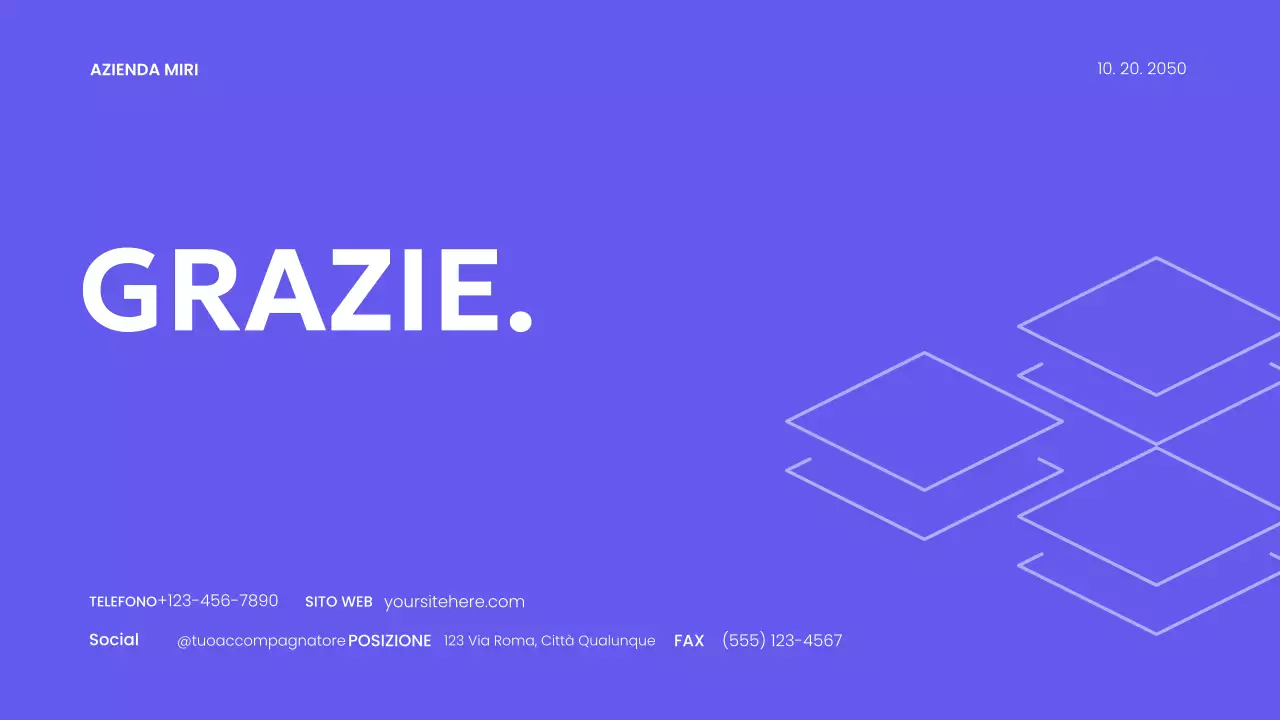 presentazione del piano di marketing moderno viola