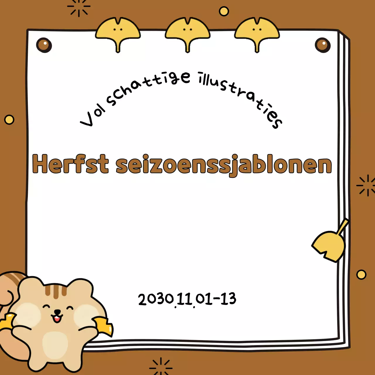 Herfsttooi in bruin en geel