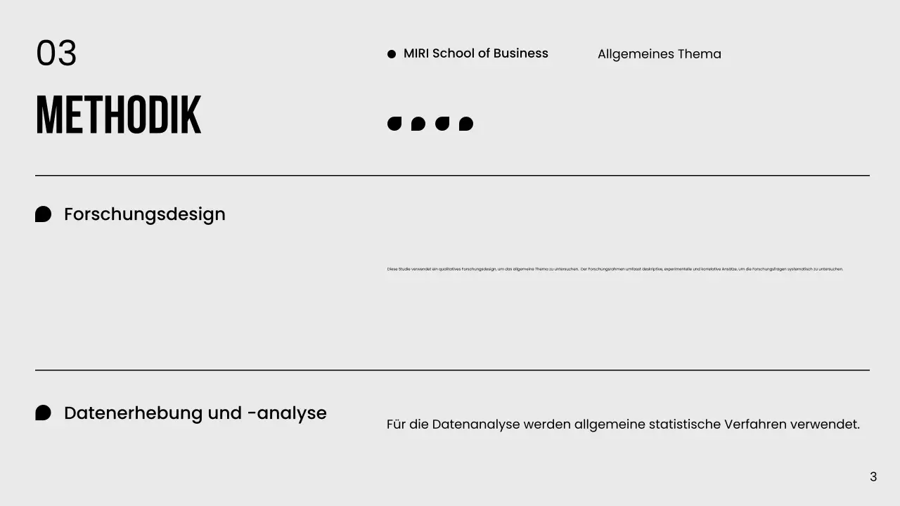 Schwarz und Weiß Minimal Thesis Werbung
