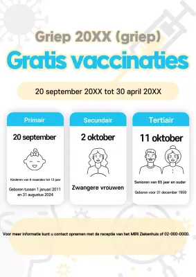 Lichtblauwe nette vaccinatie promotie