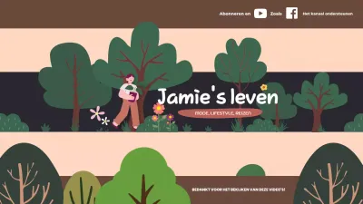 Groene esthetische levensstijl kanaal header