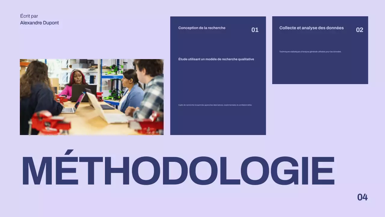 présentation de thèse minimaliste violette