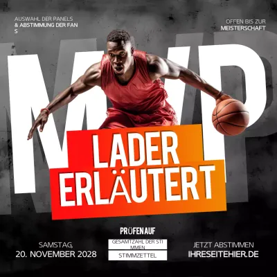 Schwarz-roter MVP-Leiter Instagram-Post