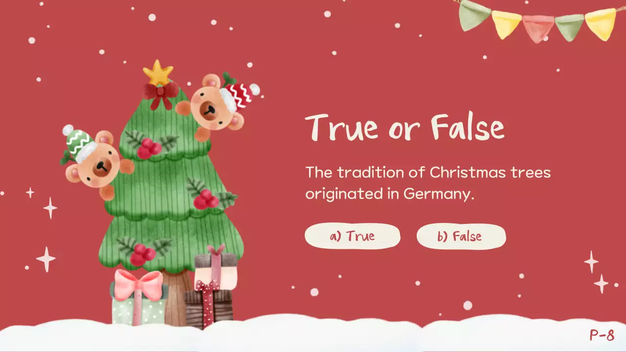 Red Festive Christmas Quiz Presentation