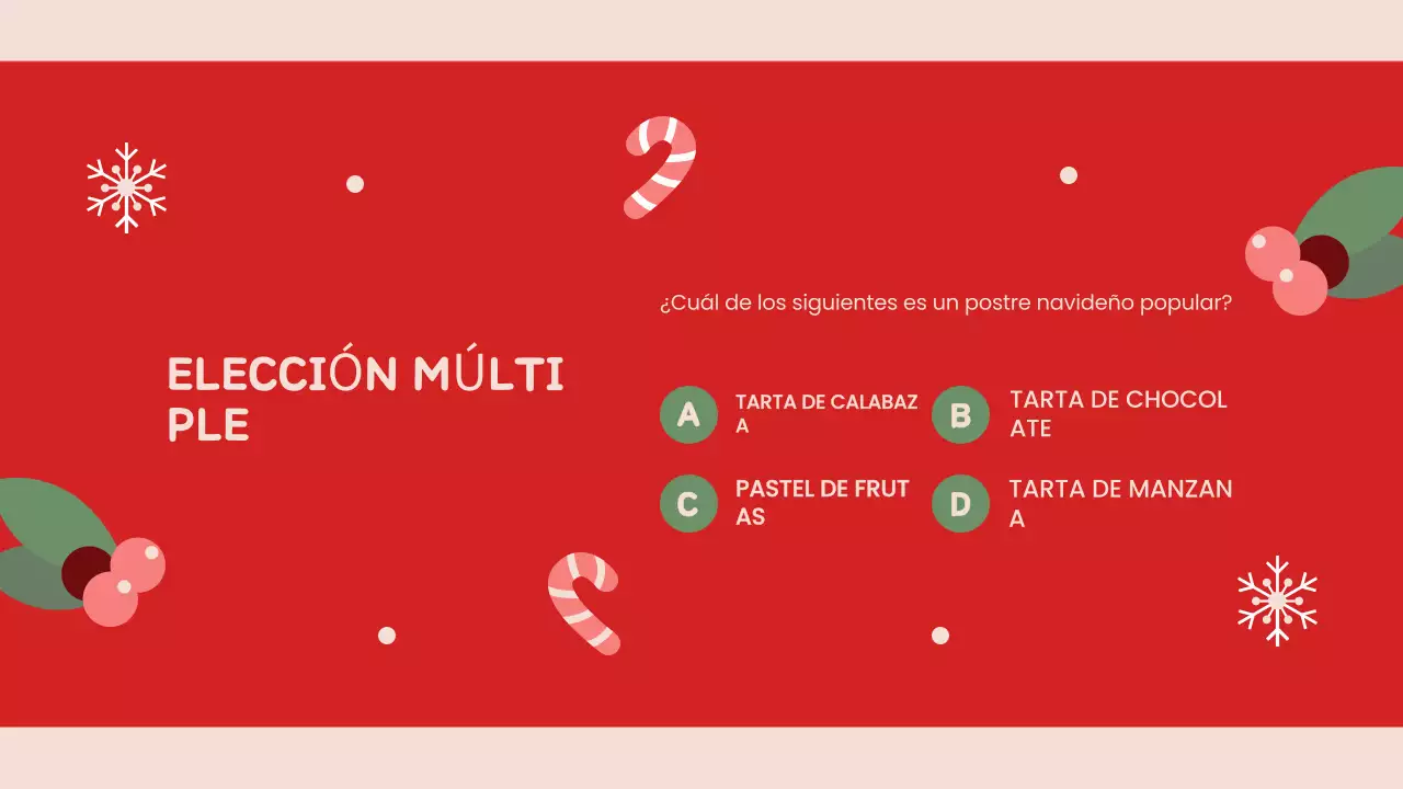 Presentación navideña retro roja