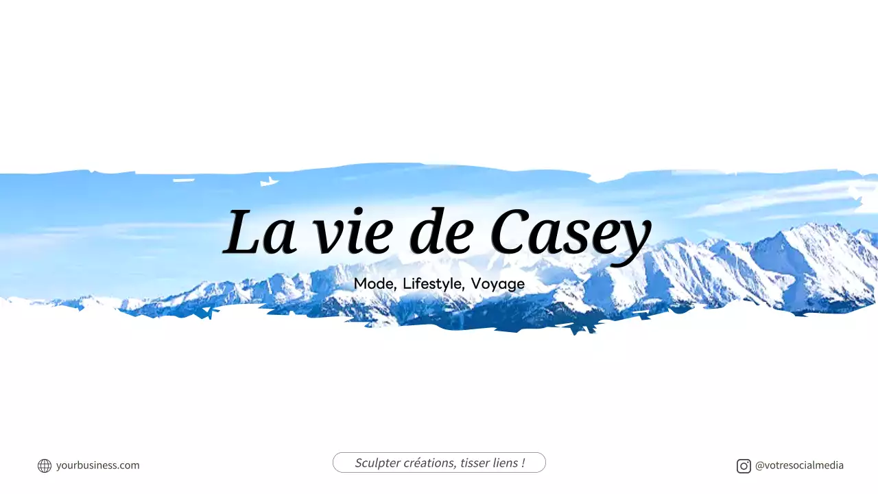 bulletin d'information sur le style de vie minimaliste bleu