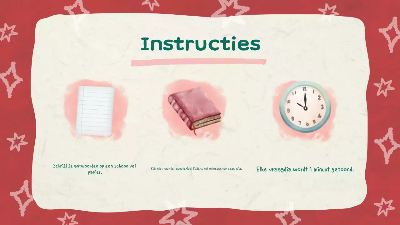 Rode illustratie kerst quiz diavoorstelling