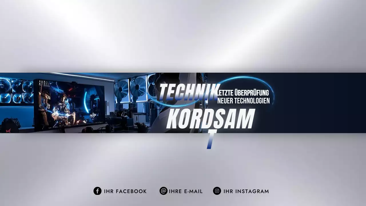 Blue Modern Technology Anzeige