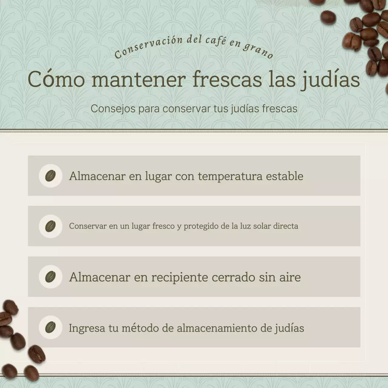 Promover una cafetería vintage en azul claro y marrón