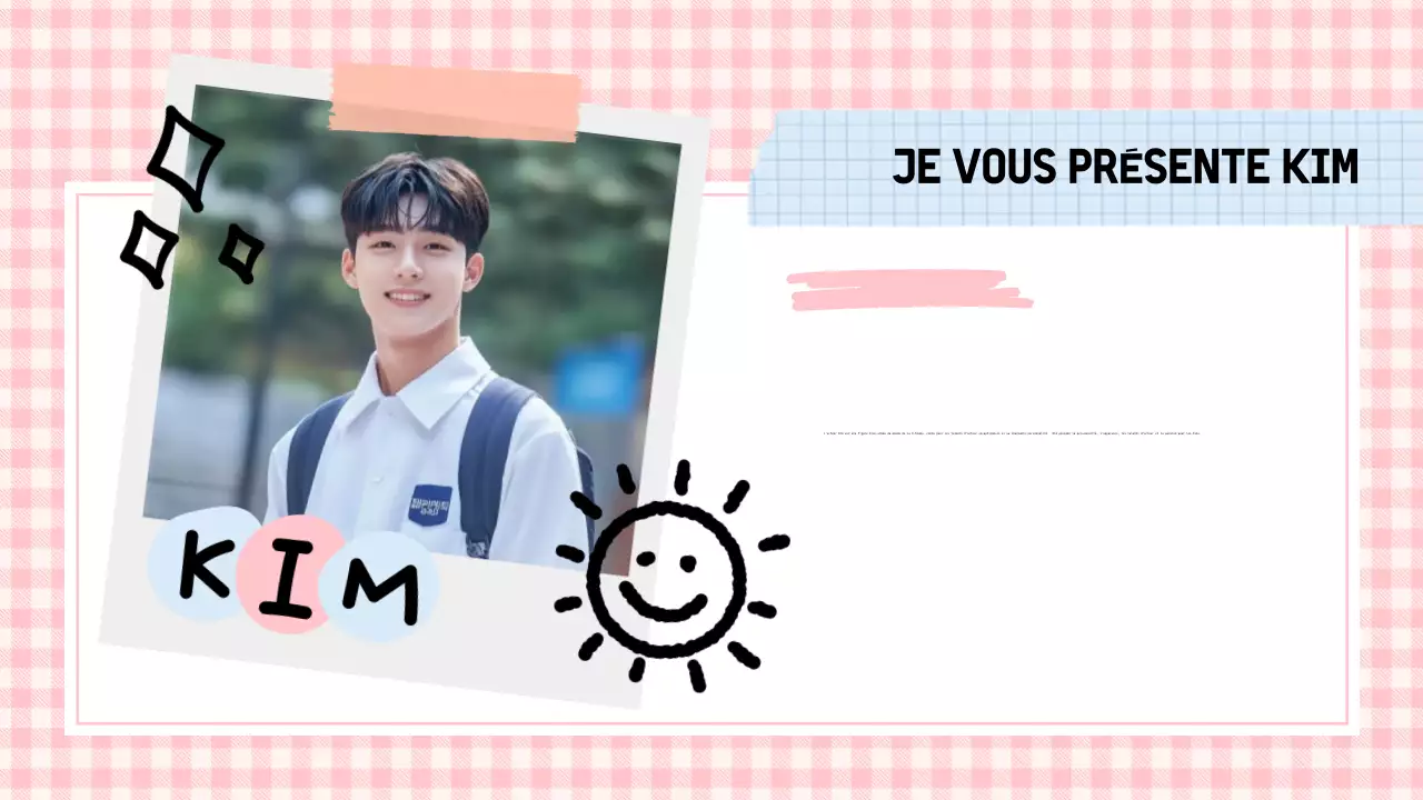 Présentation d'un K-Drama en rose pastel et en bleu