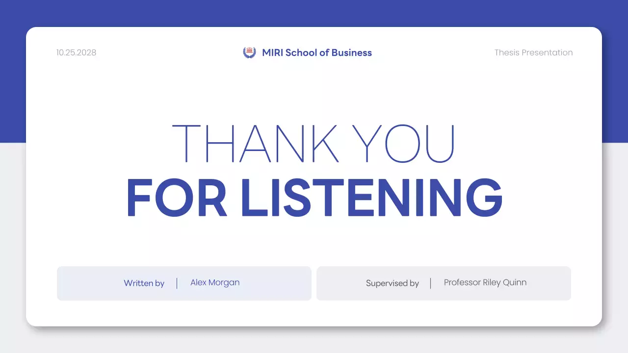 Blue Professional Thesis Presentation