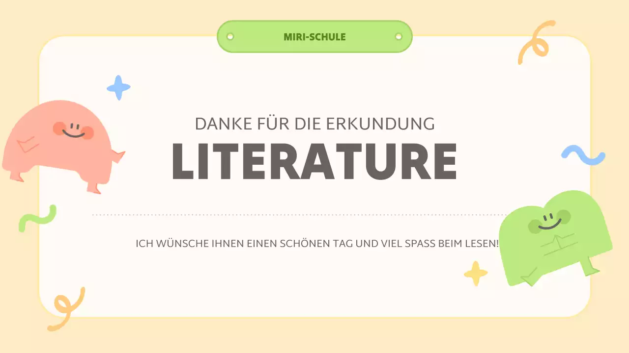 gelbe abstrakte Literaturklasse