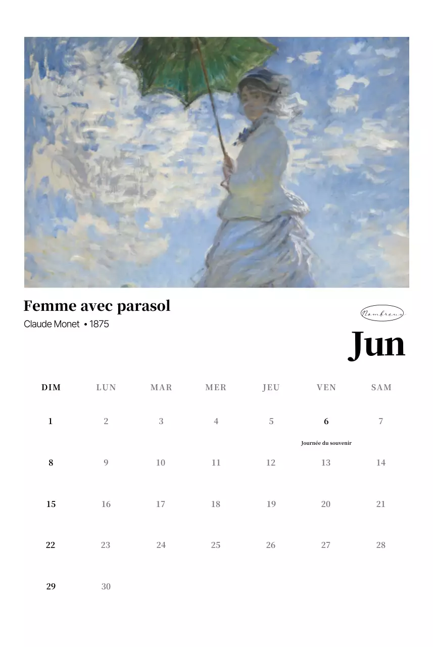 Calendrier de l'art classique