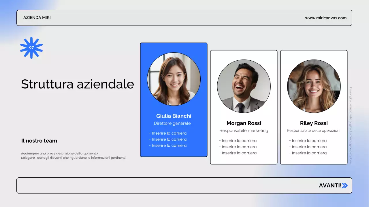 presentazione aziendale moderna blu