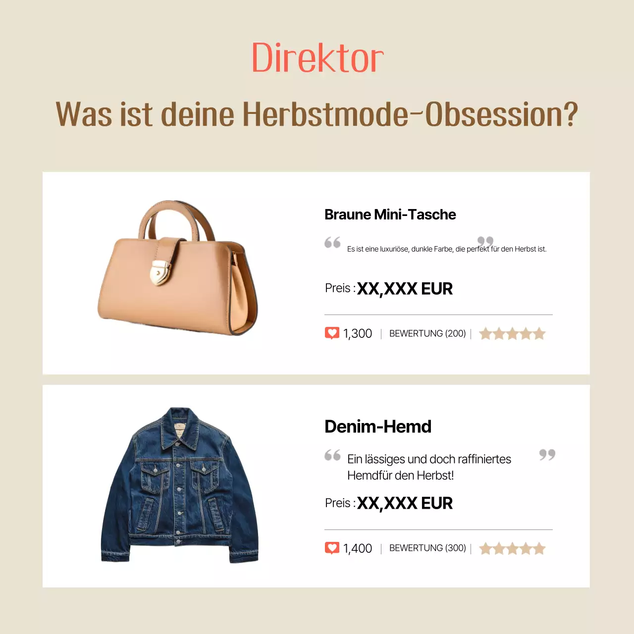 Beige Einfache Einkaufsanzeige