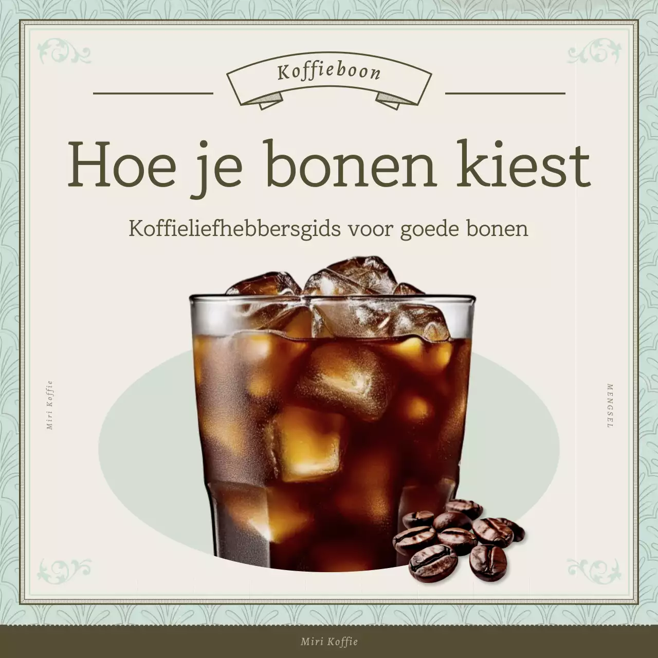 Promoot een vintage café in lichtblauw en bruin