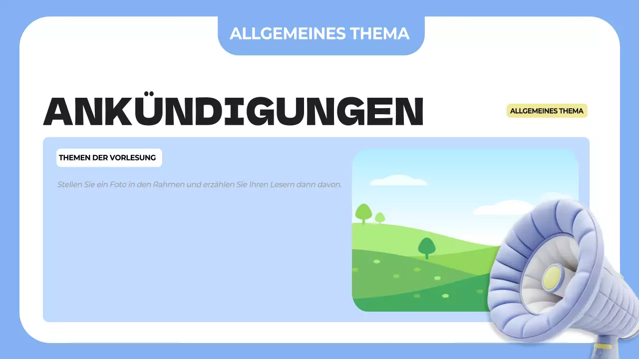 blauer einfacher Klassen-Agenda-Planer