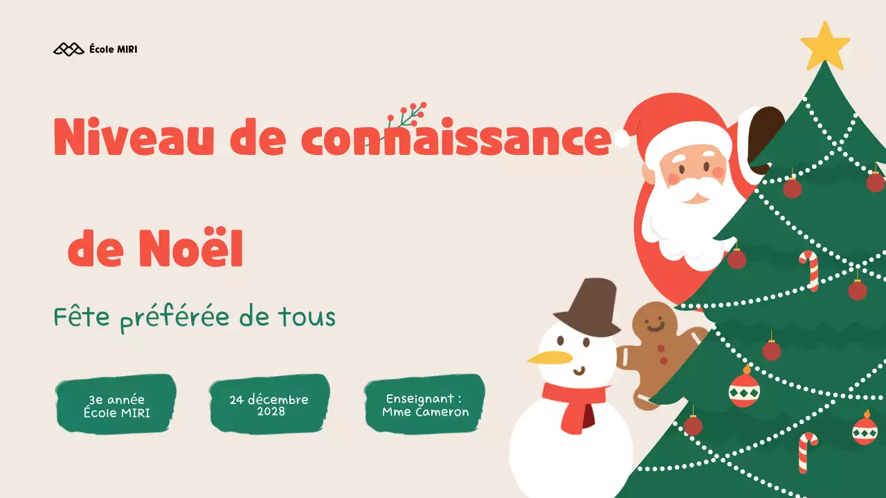 Jeu-questionnaire illustré sur Noël pour les enfants et les écoliers