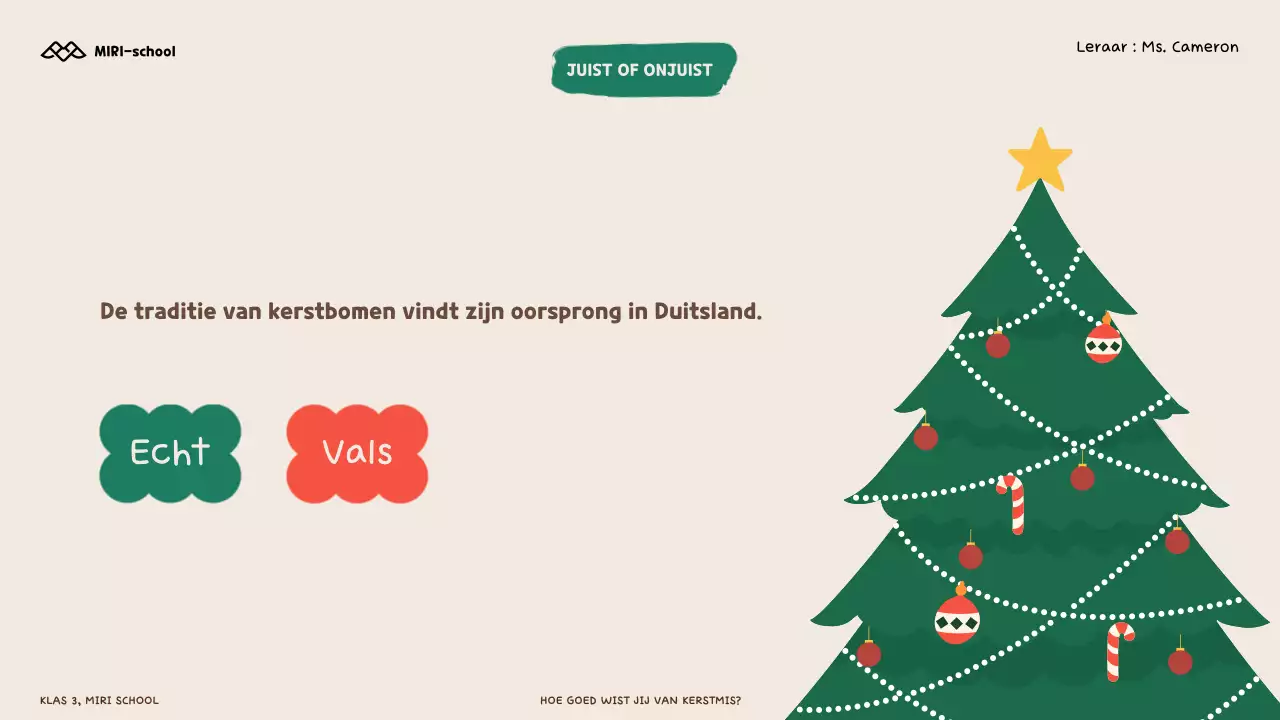 Illustratieve kerstquiz voor kinderen en scholieren